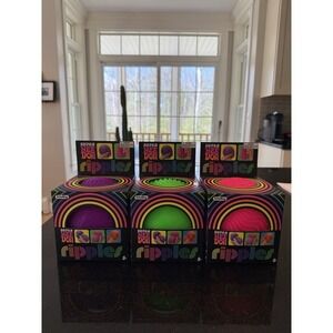 Super Needoh Ripples XL Set of 3 Squishy Ball Toy Purple Green Pink Lot Bundle